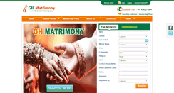Desktop Screenshot of ghmatrimony.com